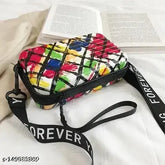 Solid synthetic sling box bag, new design, free size for stylish carry, made in India